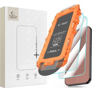 Tech-Protect Закалено защитно стъкло tech-protect quick set+ 2 броя за google pixel 9 pro xl / 10 pro xl / 11 pro xl, прозрачно
