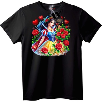 NOONEBRAND Тениска Принцеса с рози - 4XL, Black