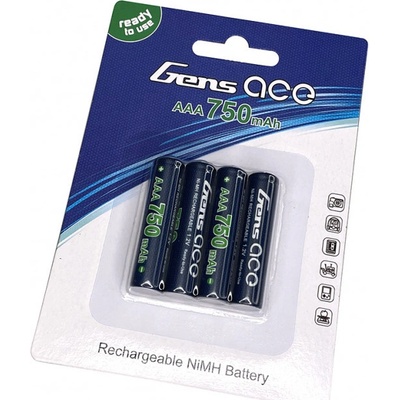 Gens Ace NiMH AAA 750mAh HV 4 ks