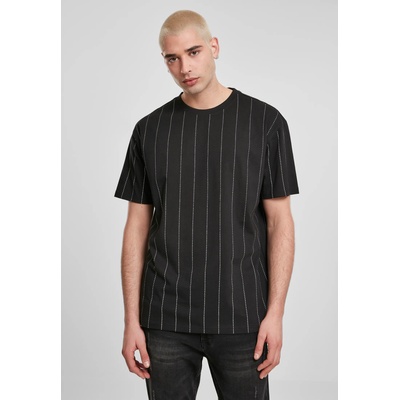 Urban Classics Мъжка черна тениска Urban Classics Oversized PinstripeUB-TB3522-00007 - Черен, размер S