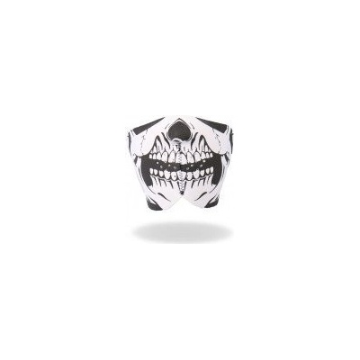 Maska na obličej Hot Leathers White Skull