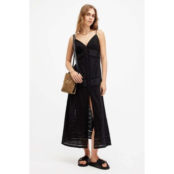 AllSaints Рокля AllSaints DAHLIA EMB DRESS в бяло дълга със стандартна кройка W083DA (W083DA)