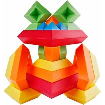 Kebo Toys Skládací pyramida Wedge-it - důhová 15 ks