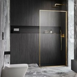 Radaway Параван за душ кабина Radaway Modo F SL II, гланцово-прозрачен, златист, 120 см, 8 мм, закалено стъкло, десен (10419124-09-01R)