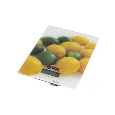Akuvox Дигитална кухненска везна Vox, 0.01-5.00 kg, TARE, Жълт/Зелен, KW2711