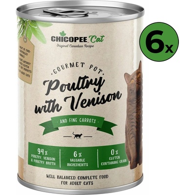 Chicopee Adult Gourmet drůbeží zvěřina pro kočky 6 x 400 g