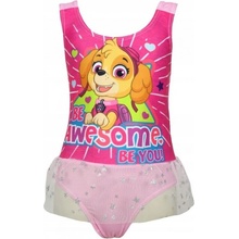 Setino Dievčenské dievčenskú jednodielne plavky Tlapková patrola Paw Patrol sv. ružové Skye
