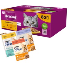 Whiskas Adult hydinový výber s kuracím morčacím hydinovým kačacím mäsom v želé 80 x 85 g