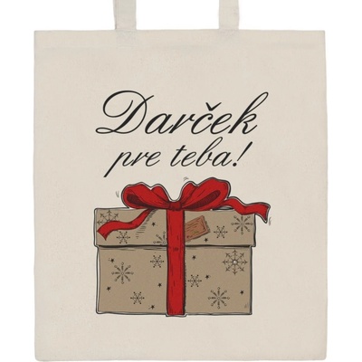 NEW BABY Bavlnená nákupná taška prírodná s potlačou Darček pre teba!