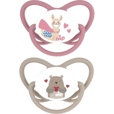 NIP Силиконови залъгалки NIP - Butterfly, Лама и мече, 16-32 м, 2 броя (240008213105202)