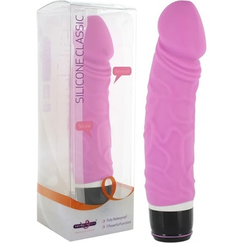 Image 1 of Реалистичен вибратор, класика от силикон, 20см. - Classic Vibrator Pink (SEVCR01403)