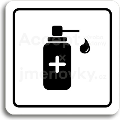ACCEPT Piktogram dezinfekce X - bílá tabulka - černý tisk