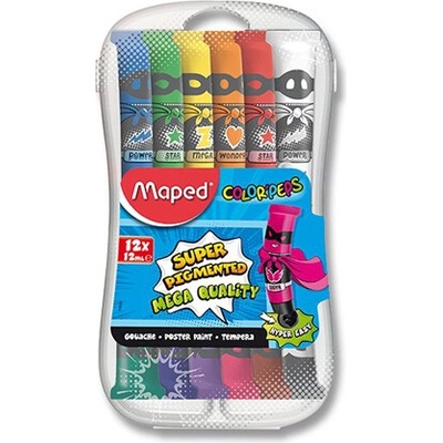 Temperové farby MAPED Color´ Peps 12x12 ml v plast. boxe