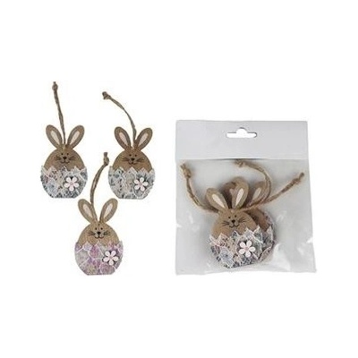 Zajac na zavesenie, 3 ks D4860