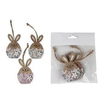 Zajac na zavesenie, 3 ks D4860