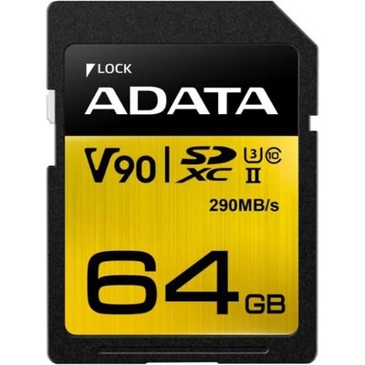 ADATA SDXC Premier ONE 64GB C10/U3/V90 ASDX64GUII3CL10-C
