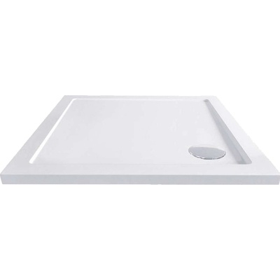Mereo Štvorcová sprchová vanička 90 x 90 x 4 cm SMC biela, vrátanie sifóna CV31NS