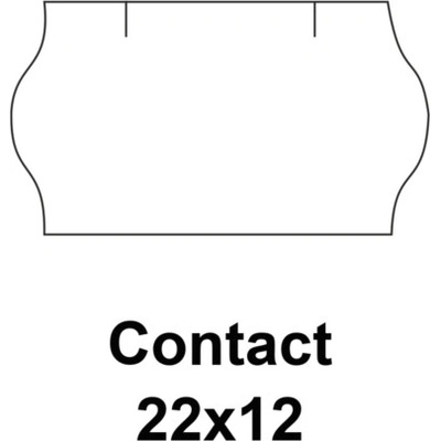 Cenovkové etikety Contact 22x12 biele