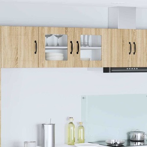 vidaXL Стенен стъклен шкаф PORTO Дъб сонома 80 x 31 x 40 см (885297)