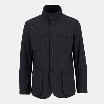 BARBOUR Яке BARBOUR Men's Ogston Waxed Cotton Quilted Relaxed Fit Wax Jacket - Black BK11