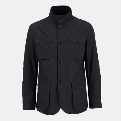 BARBOUR Яке BARBOUR Men's Ogston Waxed Cotton Quilted Relaxed Fit Wax Jacket - Black BK11