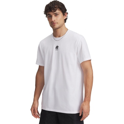 Under Armour Мъжка тениска Under Armour Curry Logo Heavyweight T-Shirt Mens - White/Black