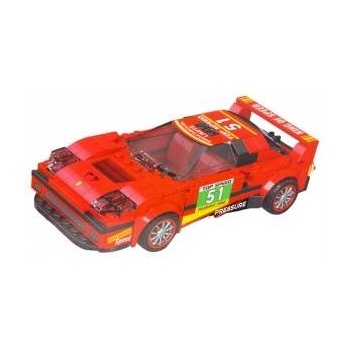 LEAN Toys Construction Blocks Car Robot 2in1 Red Drive 329 pcs