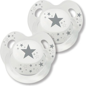 Baby-Nova Силиконова залъгалка Baby Nova Slimeline - 2 броя, бяла (25225) - ozone