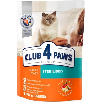 CLUB 4 PAWS Premium pre dospelé sterilizované mačky 300 g