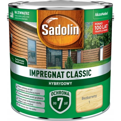 Sadolin Classic Hybridní Impregnace na Dřevo Bezbarvá 2,5L