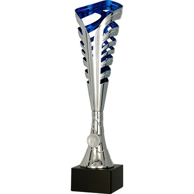 Plastová trofej Stříbrno-modrá 41 cm