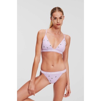 Karl Lagerfeld Сутиен Karl Lagerfeld в лилаво от памук с десен 245W2118 (245W2118)