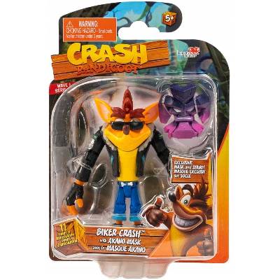 Figurka Crash Bandicoot 11cm Maska Liška Biker