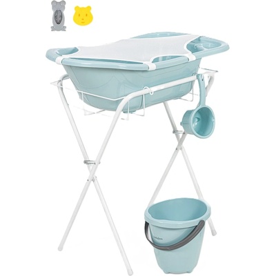 BabyJem Бебешки комплект за баня от 7 части BabyJem - Soft Blue (897)
