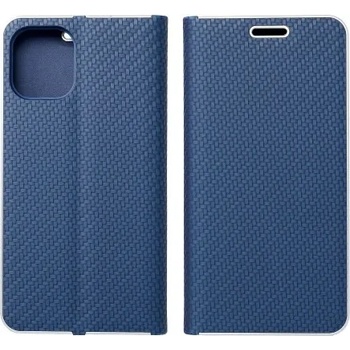 Image 1 of Samsung Страничен калъф тип тефтер Luna Carbon за Samsung S20 Ultra, Син