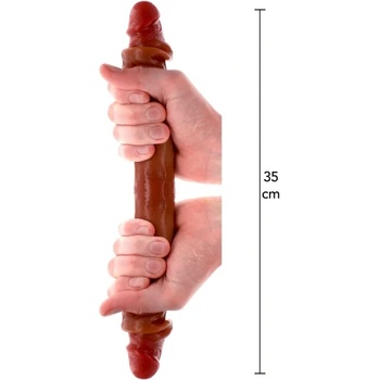 ToyJoy Двуслойно силиконово дилдо Foreskin Double Dong 35 см