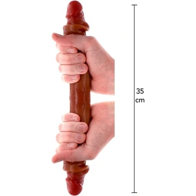 ToyJoy Двуслойно силиконово дилдо Foreskin Double Dong 35 см