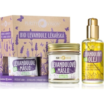 Purity Vision Lavender zklidňující olej s levandulí 100 ml + máslo s levandulí 120 ml dárková sada