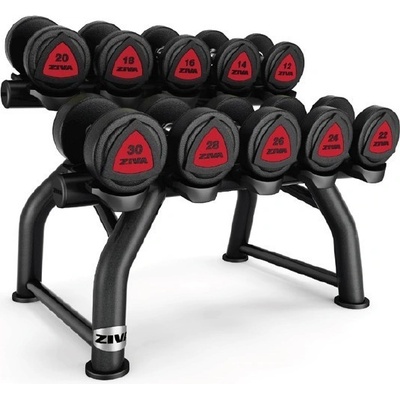 Ziva ST2 5 Pair Horizontal Dumbbell Rack dvouradový stojan na 5 párů jednoručiek