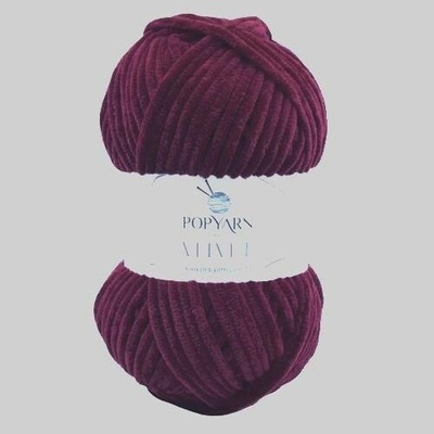 POPYARN Pletací příze Velvet B043 - vínová