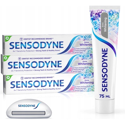 Sensodyne Extra Whitening Trio bělicí 3 x 75 ml