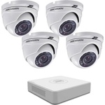 HIKVISION Комплект 4 бр. 2Mpx HD камери с DVR, преходници и захранване (15068)