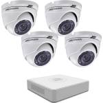 HIKVISION Комплект 4 бр. 2Mpx HD камери с DVR, преходници и захранване