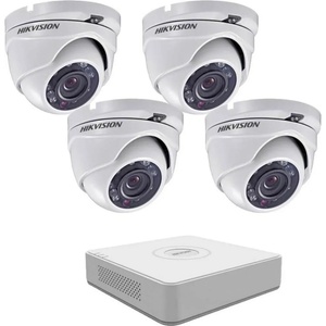 HIKVISION Комплект 4 бр. 2Mpx HD камери с DVR, преходници и захранване