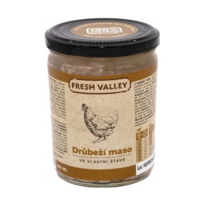 Fresh Valley drůbeží maso ve vlastní šťávě 440 ml – Zbozi.Blesk.cz