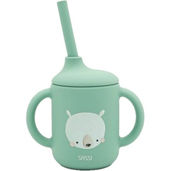 SASSI Силиконова чаша със сламка Sassi, Мечка