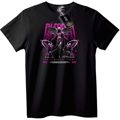 NOONEBRAND Тениска Ethereal Светлинен Ангел - 6XL, Black