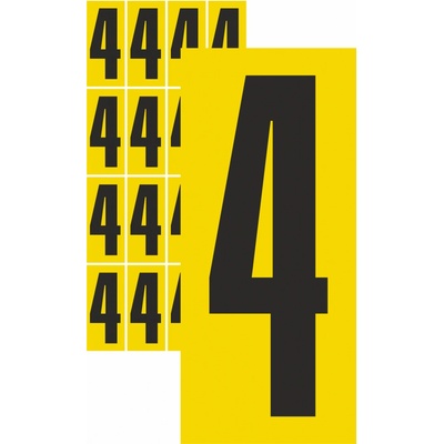 Čísla samolepicí 4 samolepící vinylová fólie velikost znaku 150 mm – Zboží Dáma