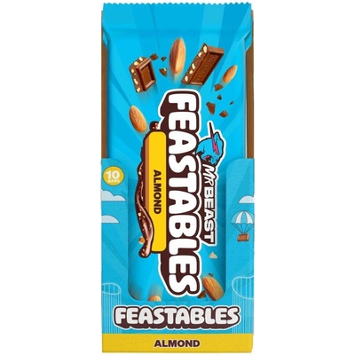 Feastables MrBeast Almond mléčná čokoláda s kousky mandlí 10 x 60 g