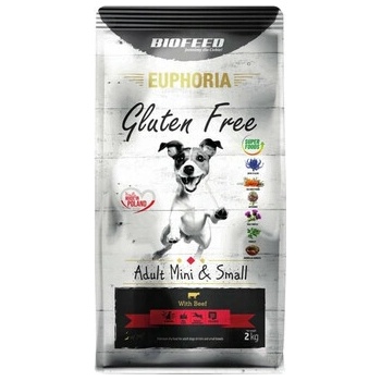 Biofeed Euphoria Gluten Free s hovädzím mäsom pre Mini psov a malé plemená 2 kg